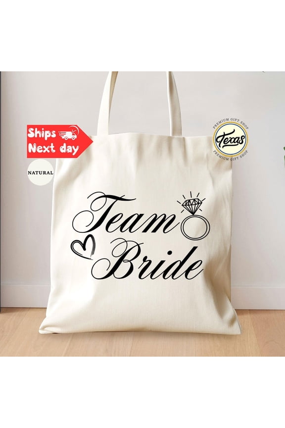 Team Bride Canvas Tote Bag Bachelorette Party Gift