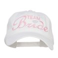 thumbnail image 1 of Team Bride Embroidered Dyed Cotton Cap - White OSFM, 1 of 5