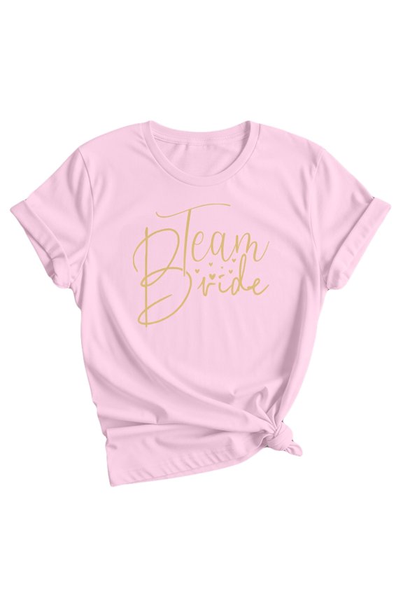 Team Bride Womens T-Shirt Wedding Bridal Party Celebration Tee All Size S-5XL