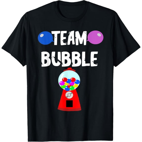 Team Bubble Chewing Gum Automatic Group Chewing Sweets Team T-Shirt men and women can wear,black,white,creative gift