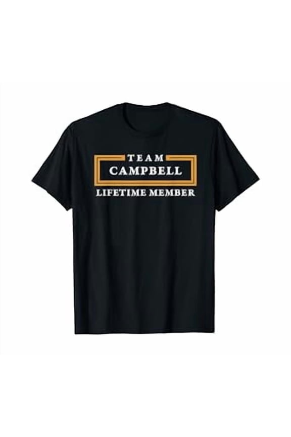 Team Campbell Lifetime Member Surname T-Shirt Design Preview Only