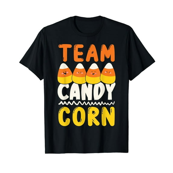 Team Candy Corn Funny Halloween Scary Lazy Costume Kids T-Shirt