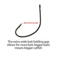 thumbnail interactive-video image 1 of Team Catfish Mighty Wide Hook 7/0 J Hook, 1 of 9
