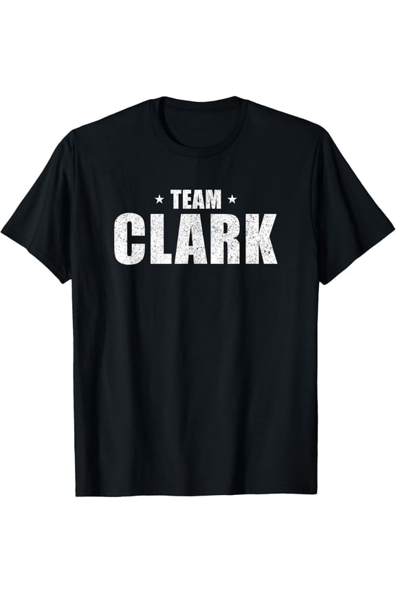 Team Clark Family Matching Last name Retro T-Shirt