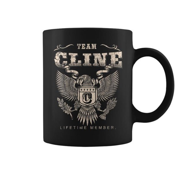 Team Cline Family Name Lifetime Member Coffee Mugs