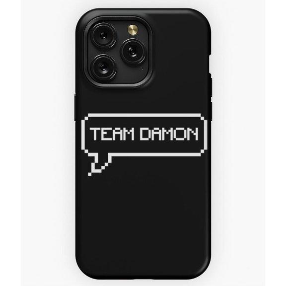 Team Damon Salvatore Vampire Diaries Fan Club Graphic A917 Phone Case for iPhone 11 to 17 Pro Max