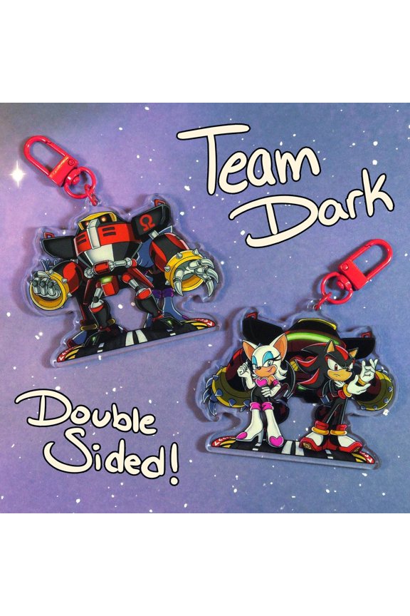 Team Dark Shadow Rouge Omega Charm - 3 Inch Acrylic Double Sided Keychain (1 keychain)