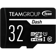 Team Dash - Flash memory card (SD adapter included) - 32 GB - UHS-I U1 / Class10 - microSDXC UHS-I - black