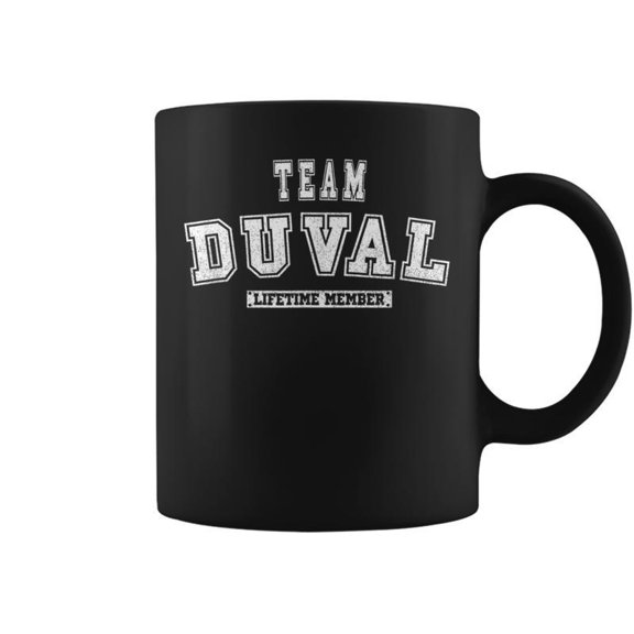 Team Duval Lifetime Member Family Last Name Coffee Mugs