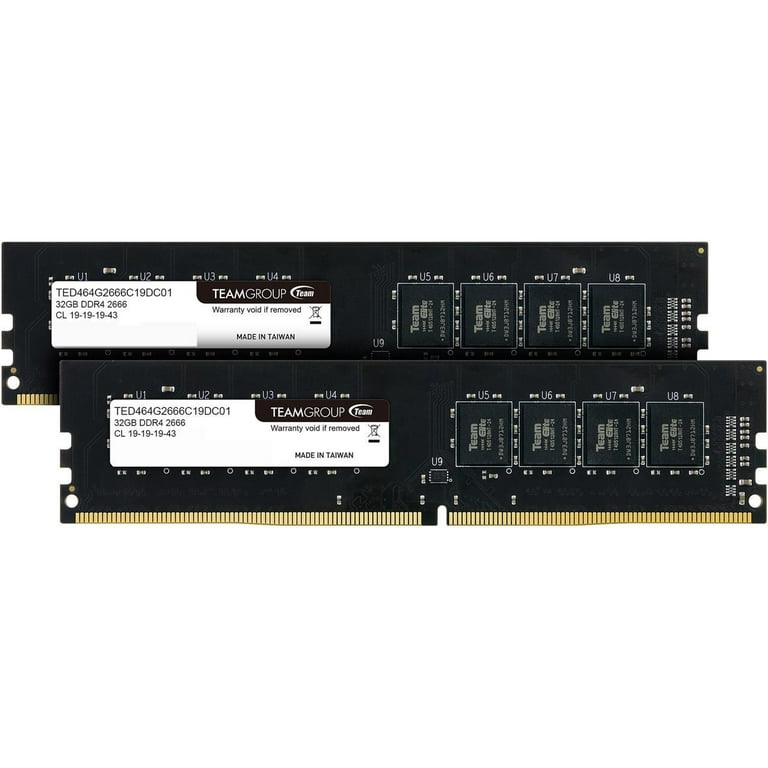 Team Elite 64GB (2 x 32GB) 288-Pin PC RAM DDR4 2666 (PC4 21300