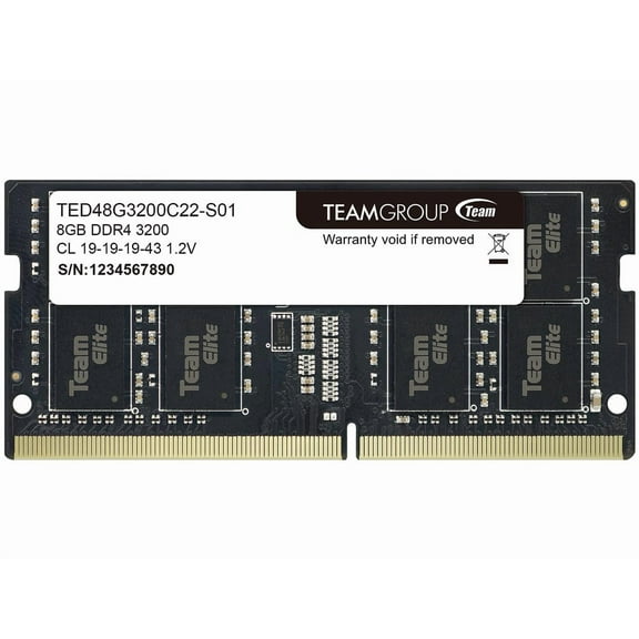 Team Elite 8GB 260-Pin DDR4 SO-DIMM DDR4 3200 (PC4 25600) Laptop Memory Model TED48G3200C22-S01