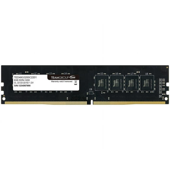 Team ELITE 8GB DDR4 SDRAM Memory Module - For Desktop PC - 8 GB - DDR4-3200/PC4-25600 DDR4 SDRAM - 3200 MHz - CL22 - 1.20 V - Non-ECC - Unbuffered - 288-pin - DIMM - Lifetime Warranty
