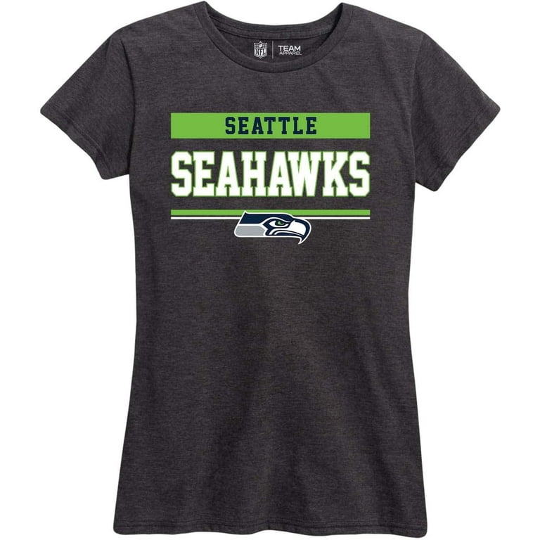Team Fan Apparel NFL Women s Team Block Charcoal Tagless T Shirt Cotton Blend Rock Game Day with Perfect Comfort Style Walmart