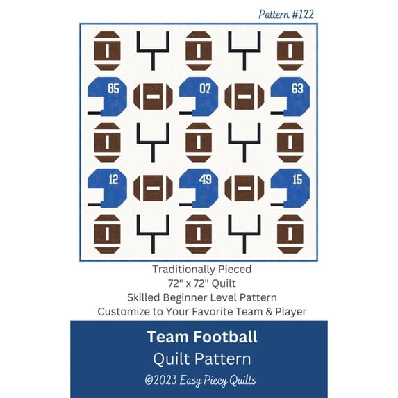 Team Football Quilt Pattern