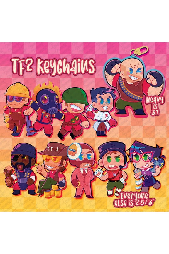Team Fortress 2 Double Sided Keychains (1 keychain)