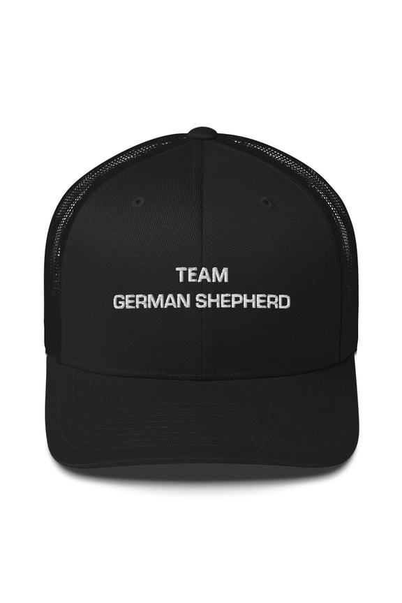 Team German Shepherd Trucker Hat - Top Dog (Black)