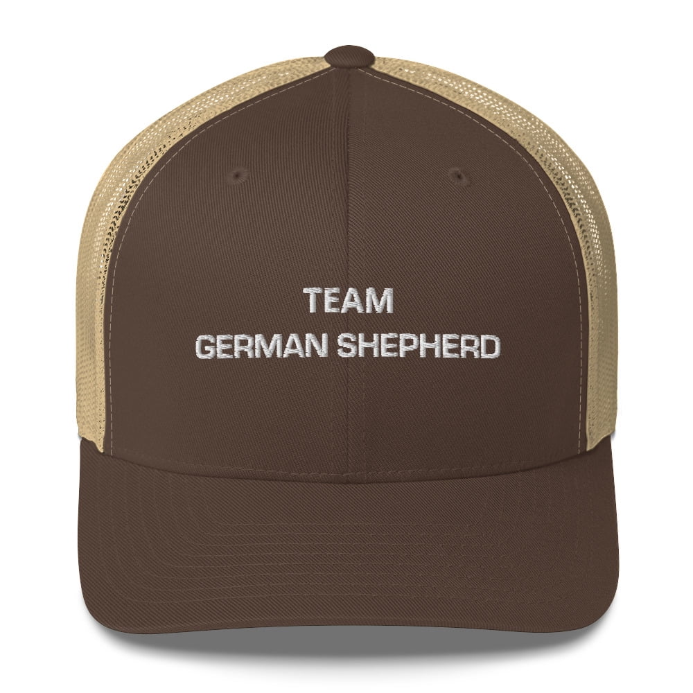 German Shepherd With Heart Trucker Hat - Washed Cotton Vintage Baseball Cap, Adjustable, Unisex For Men & Women