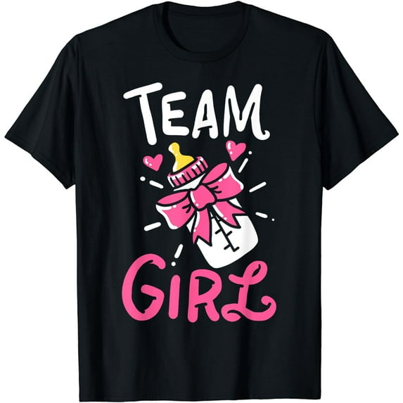 Team Girl Baby Shower Party Gender Reveal Cute Birth T-Shirt