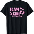 thumbnail image 1 of Team Girl Gender Reveal Baby Shower Shirt - Pink Feet Arrow T-Shirt, 1 of 5