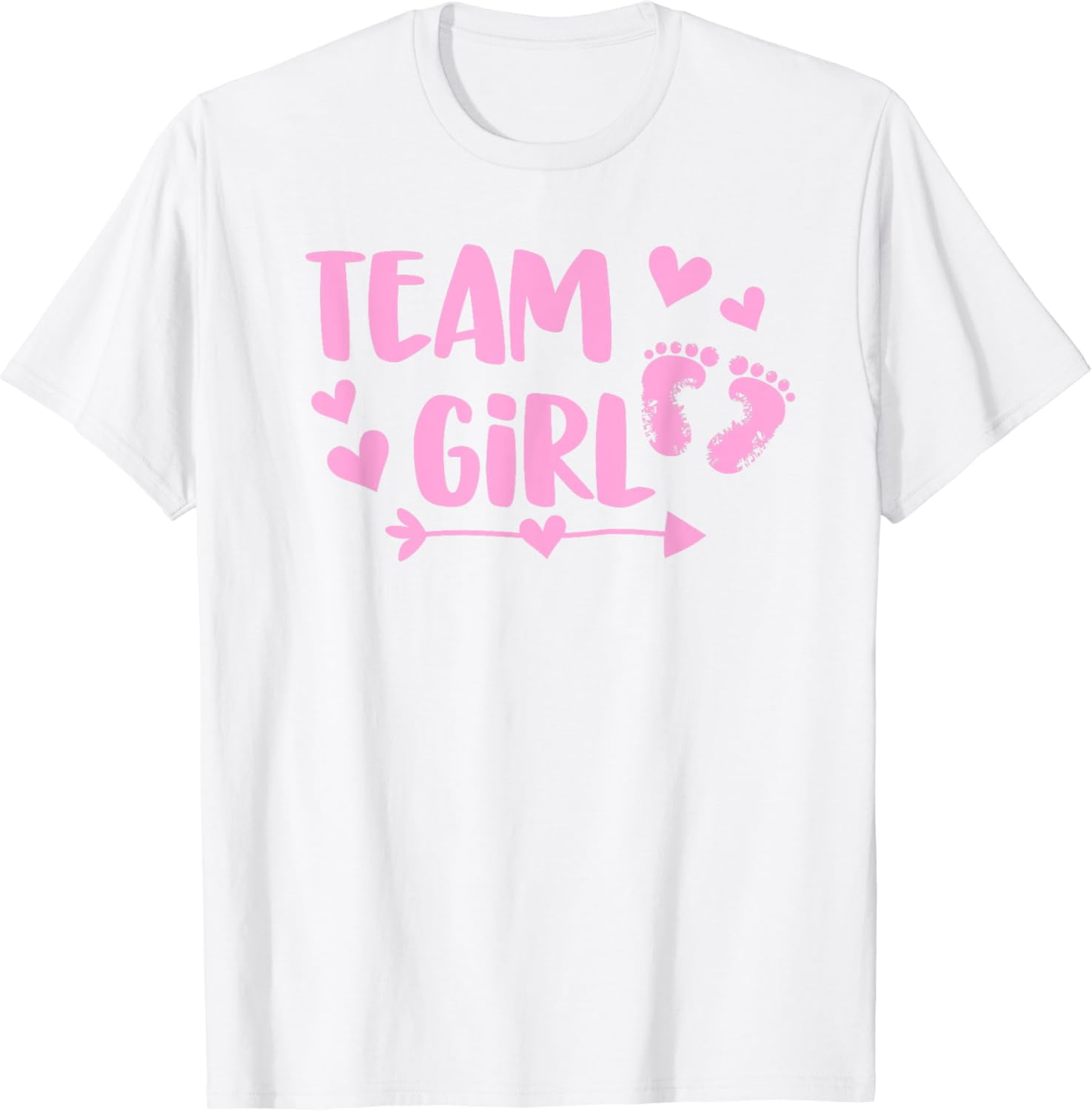 Team Girl Gender Reveal Baby Shower Shirt - Pink Feet Arrow Team Girl Gender Reveal Baby Shower Shirt - Pink Feet Arrow