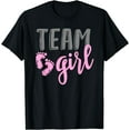 thumbnail image 1 of Team Girl Gender Reveal Baby Shower T-Shirt Black 3X-Large, 1 of 4