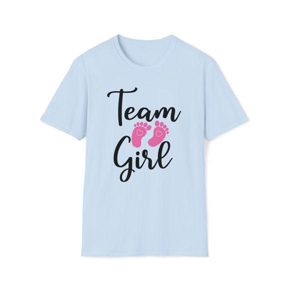 Team Girl, Gildan Unisex Softstyle Shirt, Gender Reveal Graphic Tee, S-3XL