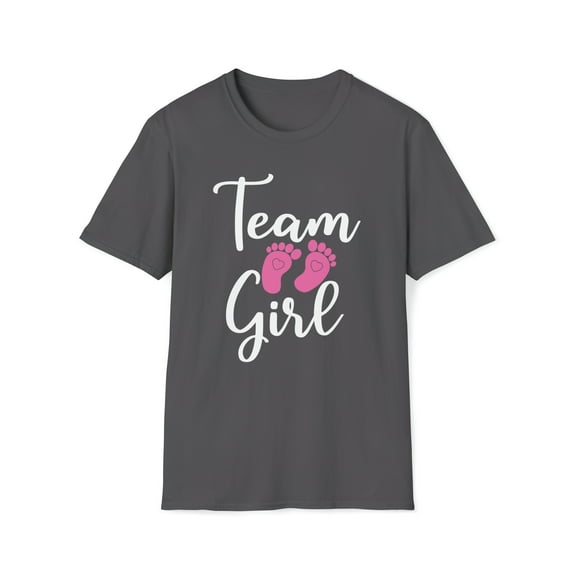 Team Girl, Gildan Unisex Softstyle Shirt, Gender Reveal Graphic Tee, S-3XL