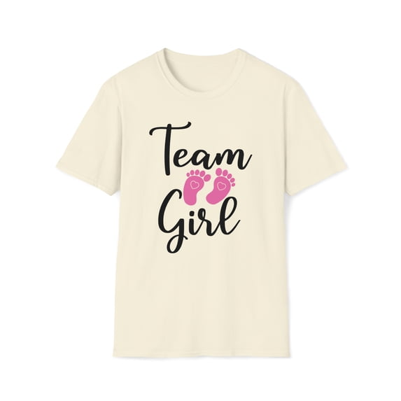 Team Girl, Gildan Unisex Softstyle Shirt, Gender Reveal Graphic Tee, S-3XL