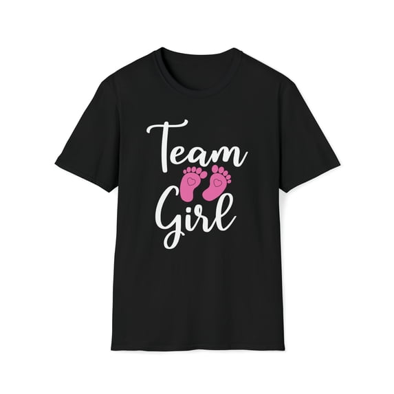 Team Girl, Gildan Unisex Softstyle Shirt, Gender Reveal Graphic Tee, S-3XL