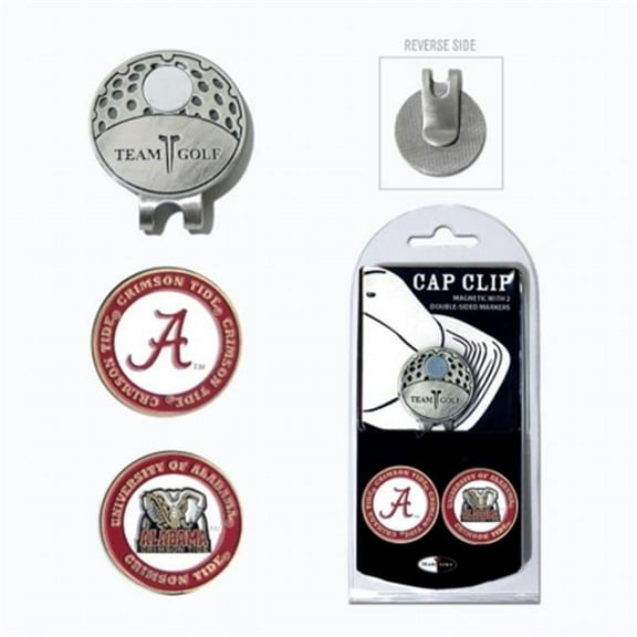 Team Golf NCAA ALABAMA Cap Clip With 2 Golf Ball Markers