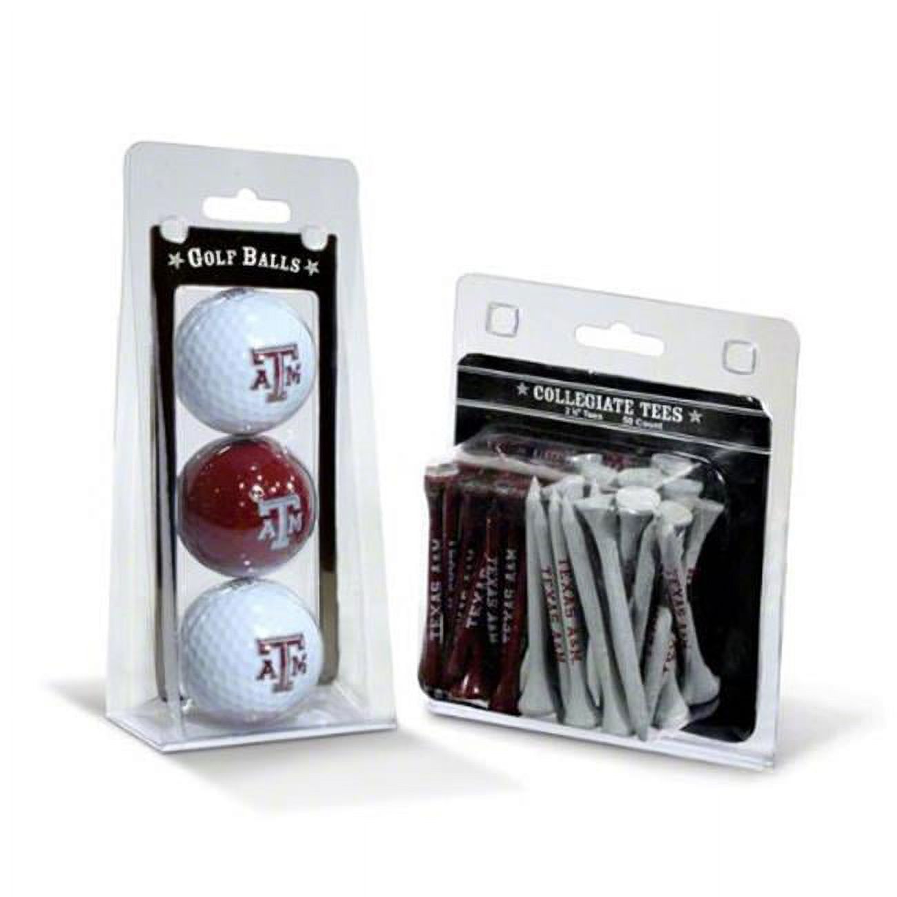 Team Golf 23499 Texas A & M NCAA 3 Golf Balls & 50 Golf Tees Pack - image 1 of 1