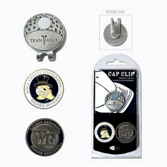 Team Golf NCAA WAKE FOREST Cap Clip With 2 Golf Ball Markers