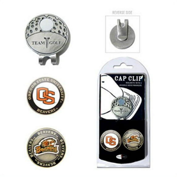 Team Golf NCAA OREGON ST Cap Clip With 2 Golf Ball Markers