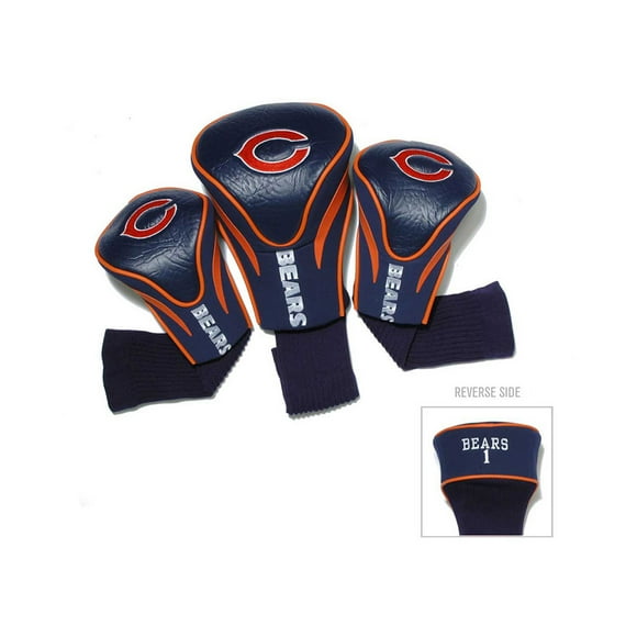 Team Golf 30594 NFL Chicago Bears Contour Golf Club Sock HeadCovers, 3 Pack