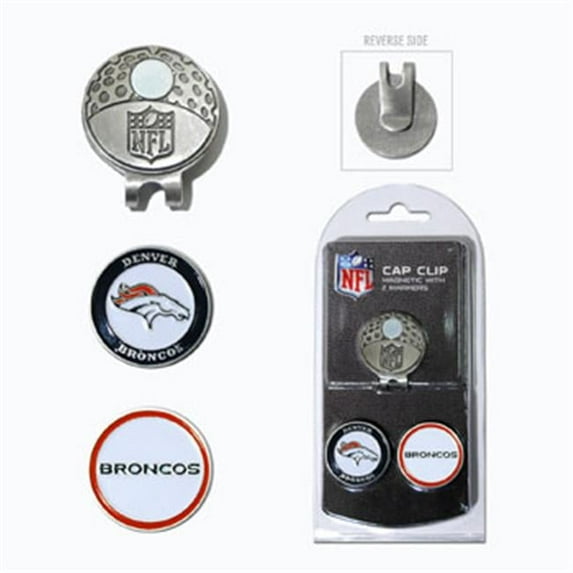 Team Golf 30847 Denver Broncos Golf Ball Marker Hat Clip