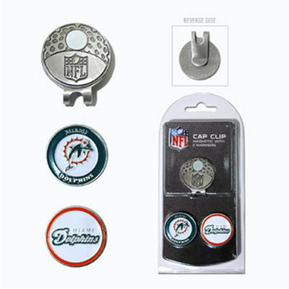 Team Golf 31547 Miami Dolphins Golf Ball Marker Hat Clip