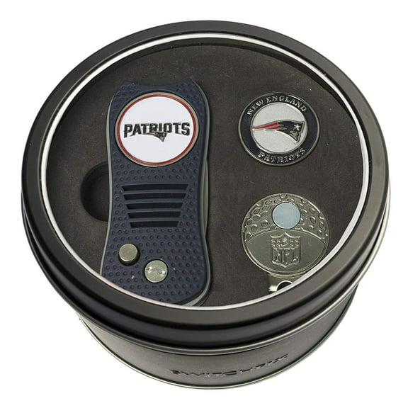 Team Golf 31757 New England Patriots Switchblade Cap Clip Ball Marker Gift Set