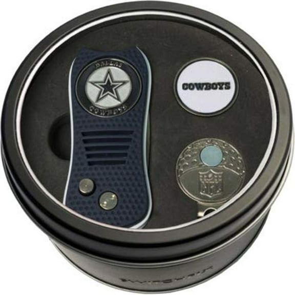 Team Golf 32357 NFL Dallas Cowboys Switchfix Divot Golf Tool and Cap Clip Set