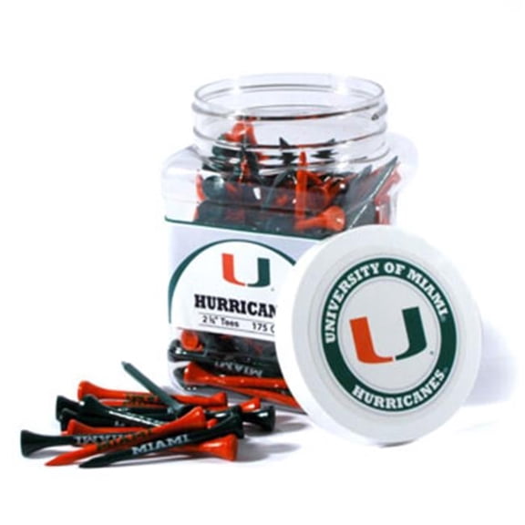 Team Golf 47151 Miami Hurricanes 175 Tee Jar