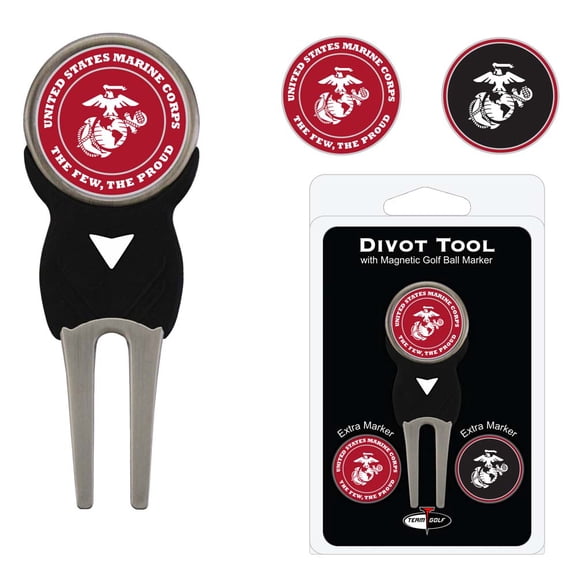 Team Golf 64645 US Marines Divot Tool Pack with Signature tool