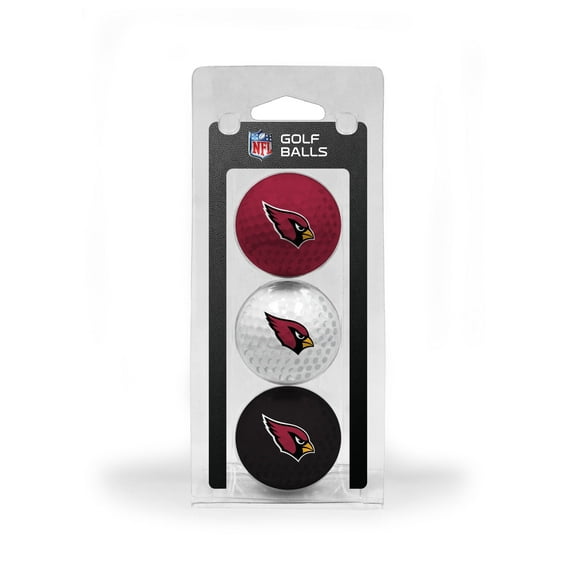 Team Golf Arizona Cardinals Golf Balls, Assorted Colors, 3 Pack