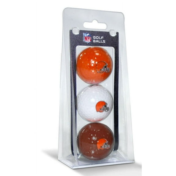 Team Golf Cleveland Browns Golf Balls, Assorted Colors, 3 Pack