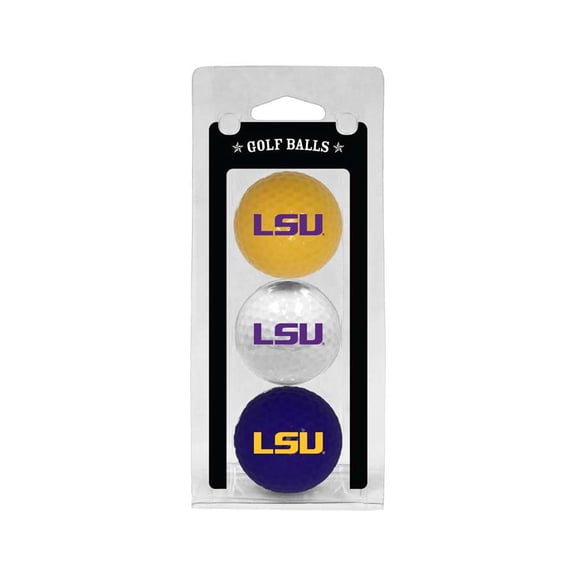 Team Golf LSU Tigers Golf Balls, Assorted Colors, 3 Pack