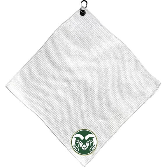Team Golf NCAA COLORADO ST Microfiber Towel - 15" X 15" (White)