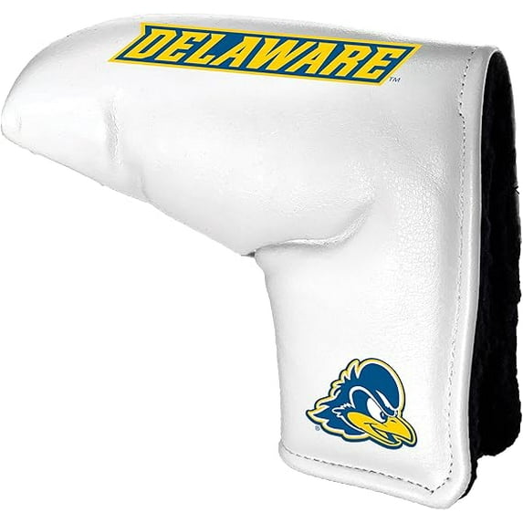 Team Golf NCAA DELAWARE Tour Blade Putter Cover (White) - Printed