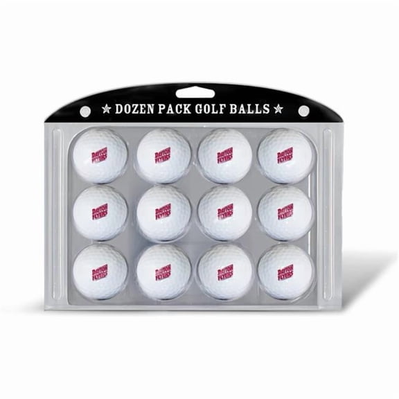 Team Golf 44803 NCAA Dayton Flyers Dozen Regulation Size Golf Balls - White with Team Logo, One Size - Pack of 12
