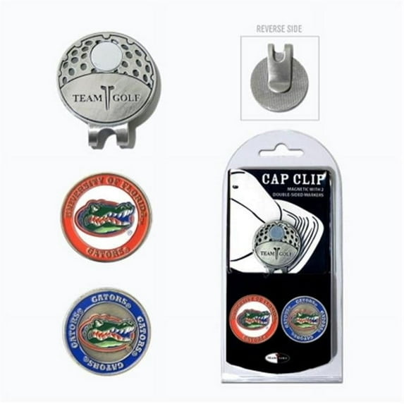 Team Golf NCAA Florida Cap Clip With 2 Golf Ball Markers