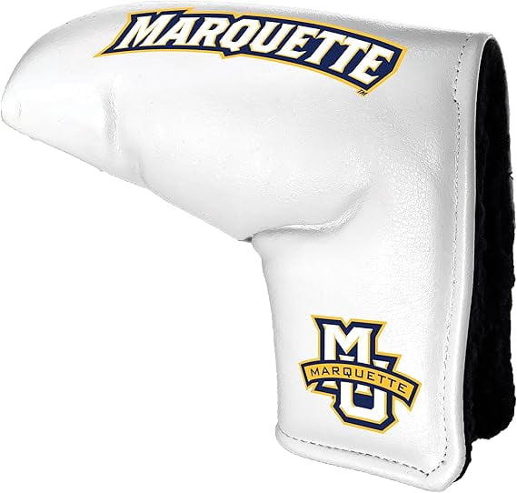 Team Golf NCAA MARQUETTE Tour Blade Putter Cover (White) - Printed
