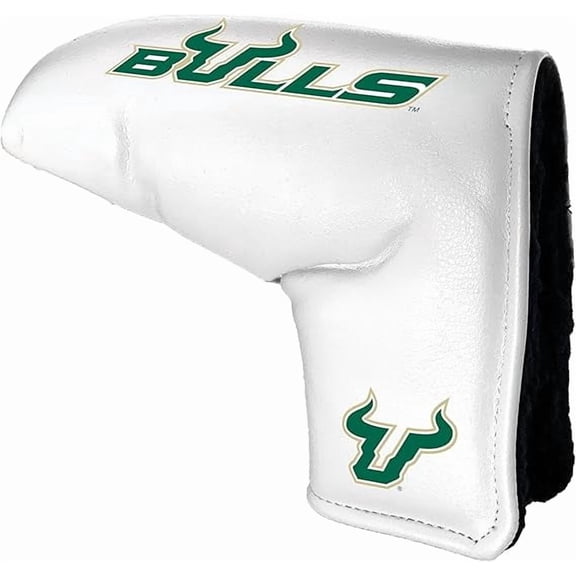 Team Golf NCAA SOUTH FLORIDA Tour Blade Putter Cover (White) - Printed