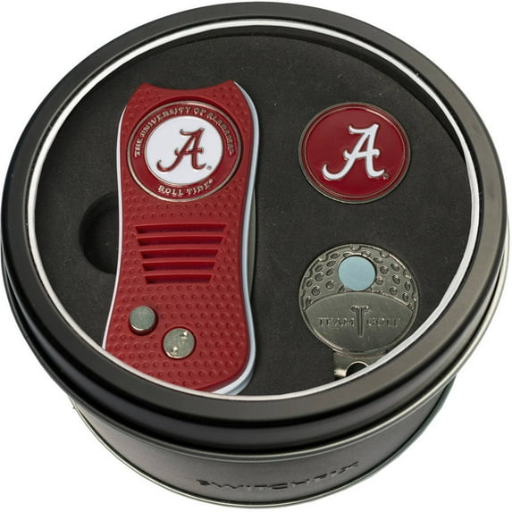 Team Golf NCAA Tin Gift Set with Switchfix Divot Tool, Cap Clip and Ball Marker